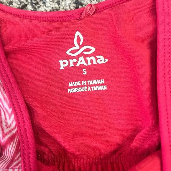 PrAna Sleeveless Dress Size Small Pink Geo Print Travel Casual Yoga Boho Stretch - Picture 5 of 15